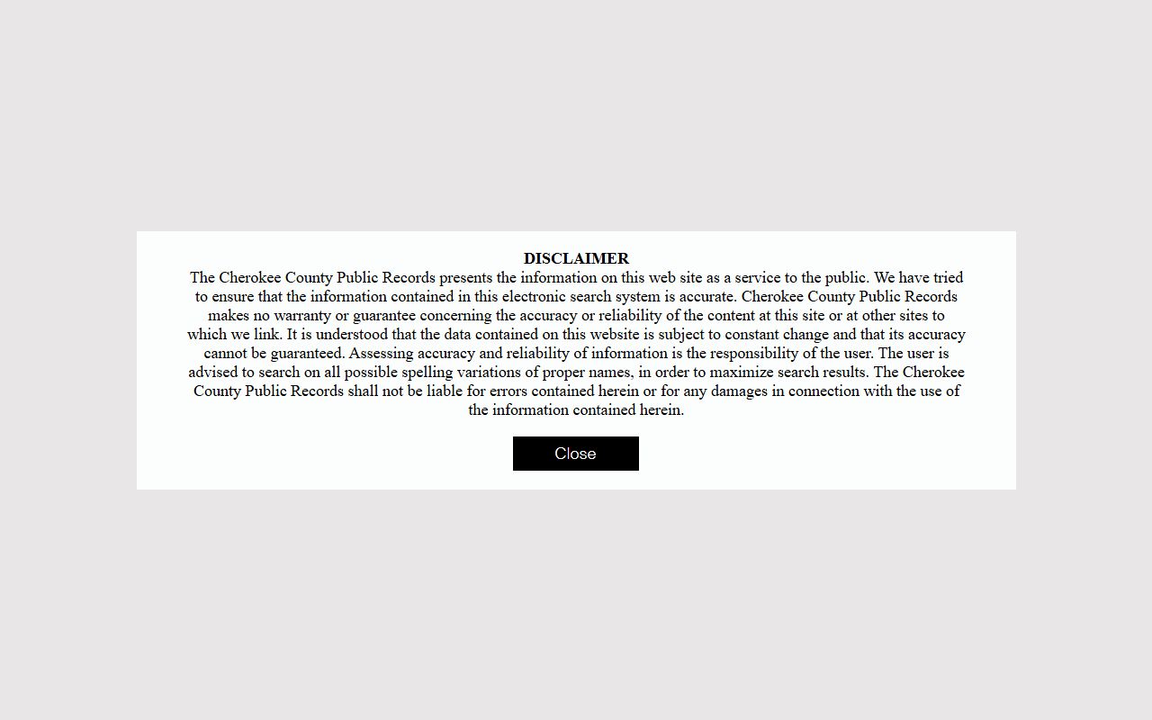 Cherokee County Clerk of Courts forms page
