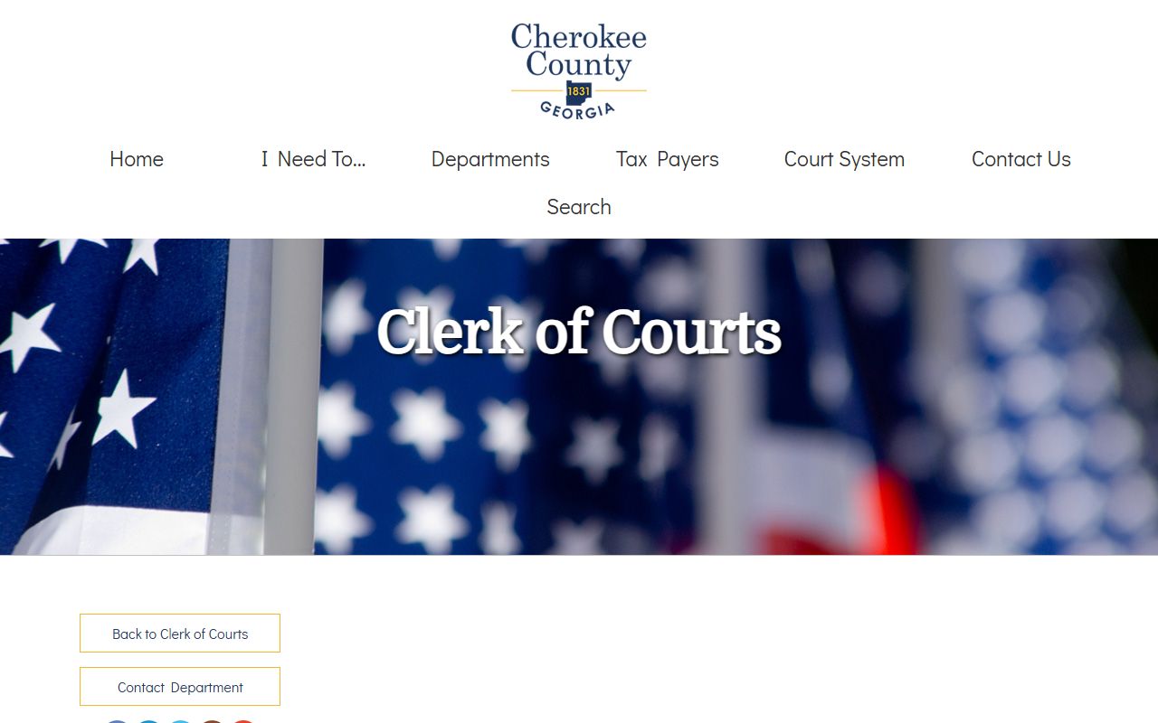 Cherokee County Court records Magistrate e-filing portal page