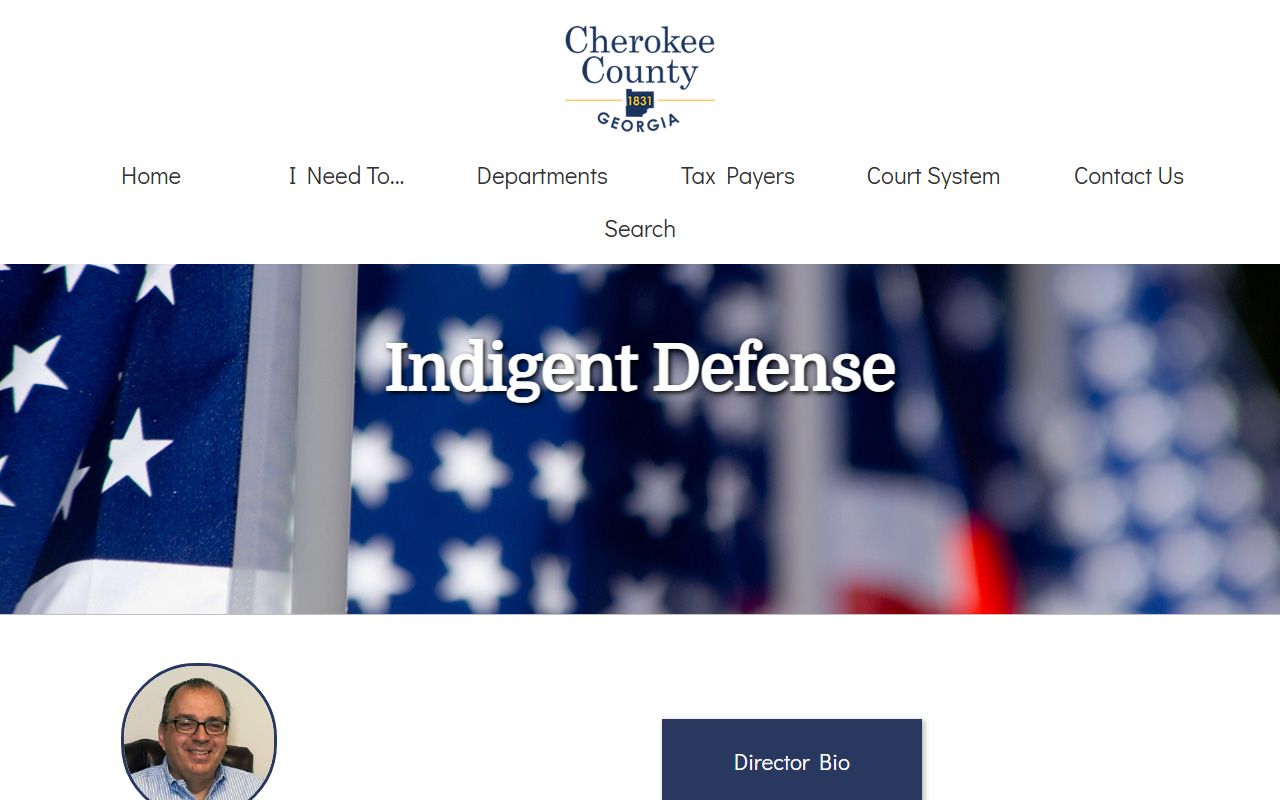 Cherokee County criminal records Indigent Defense local office page for court-appointed counsel