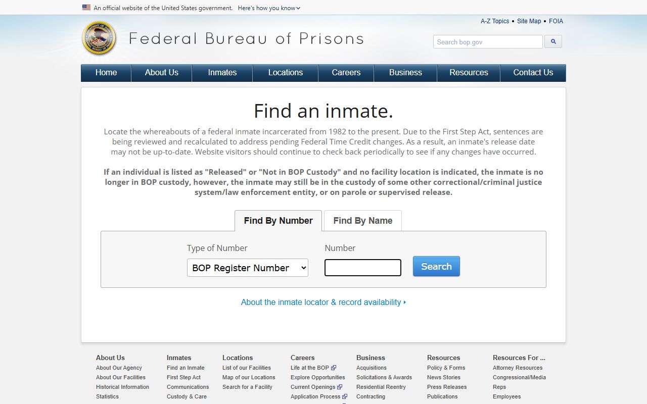 Cherokee County released inmates Federal Bureau of Prisons inmate locator