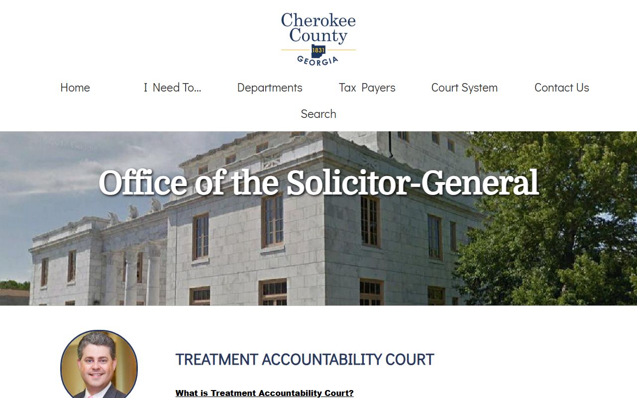 Cherokee County Solicitor-General Treatment Accountability Court warrant diversion program
